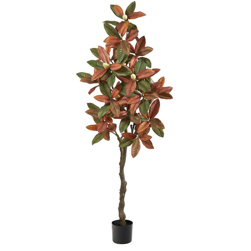 6’ Fall Magnolia Artificial Tree