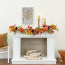 6’ Fall Ranunculus, Hydrangea and Berries Autumn Artificial Garland by Nearly Natural