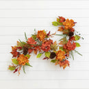 6’ Fall Ranunculus, Hydrangea and Berries Autumn Artificial Garland by Nearly Natural