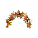 6’ Fall Ranunculus, Hydrangea and Berries Autumn Artificial Garland