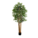 6' Fancy Style Bamboo Silk Tree by Nearly Natural