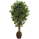 6’ Ficus Artificial Tree in Decorative Planter