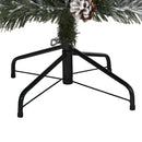 6' Flocked White River Mountain Pine Artificial Christmas Tree with Pinecones