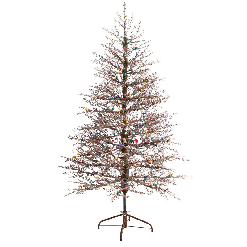 6' Frosted Berry Twig Christmas Tree