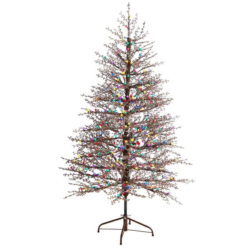 6' Frosted Berry Twig Christmas Tree