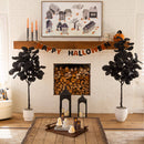 6' Artificial Halloween Black Fiddle Leaf Tree