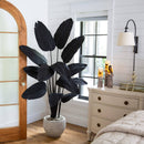 6' Artificial Halloween Black Traveler's Palm Tree