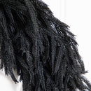 6' Artificial Real Touch Halloween Black Norfolk Island Pine Garland with Natural Look