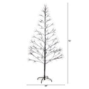 6' Pre-Lit Artificial Halloween Black Starburst Tree with 1680 Fairy Warm White LED Lights