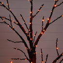 6'  Pre-Lit Artificial Halloween Twig Tree with 480 Orange & Purple LED Lights