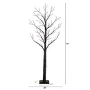 6'  Pre-Lit Artificial Halloween Twig Tree with 480 Orange & Purple LED Lights