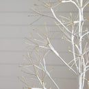 6' Pre-Lit Artificial White Starburst Tree with 1680 Fairy Warm White LED Lights