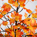 6' Pre-Lit Minimalist Autumn Maple Artificial Fall Tree with 120 Warm White LED Lights