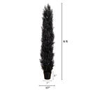 6' UV Resistant Artificial Halloween Black Cedar Tree (Indoor/Outdoor)