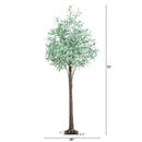 6’ Lighted Artificial Olive Tree with 420 Warm White LED Lights