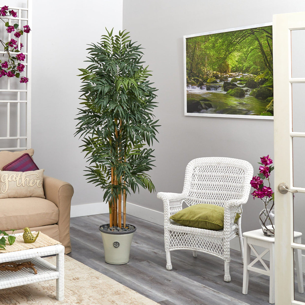6’ Phoenix Artificial Palm tree in Decorative Planter, photo 3 of 4