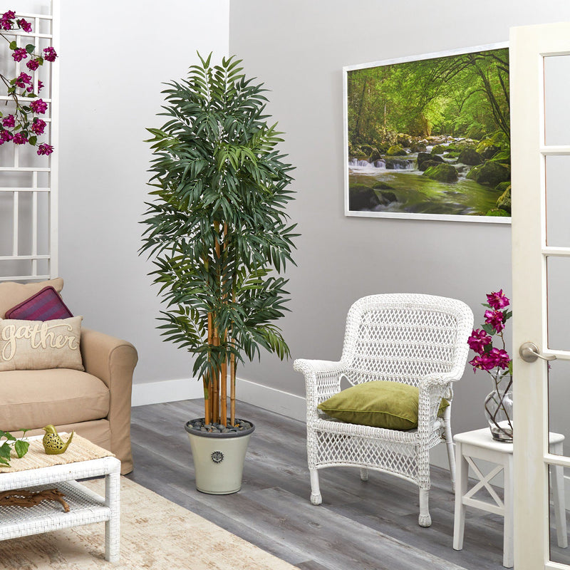 6’ Phoenix Artificial Palm tree in Decorative Planter, photo 3 of 4