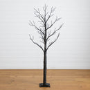 6'  Pre-Lit Artificial Halloween Twig Tree with 480 Orange & Purple LED Lights