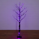 6'  Pre-Lit Artificial Halloween Twig Tree with 480 Orange & Purple LED Lights