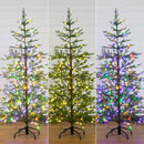 6’ Pre-Lit Artificial Natural Fresh Cut Fir Christmas Tree with Instant Connect Technology and 230 Color Changing LED Dewdrop Lights