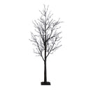 6’ Pre-Lit Halloween Black Twig Artificial Tree with 300 Orange & Purple LED Lights