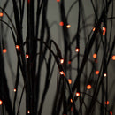 6’ Pre-Lit Halloween Black Willow Artificial Tree with 160 Orange & Purple LED Lights