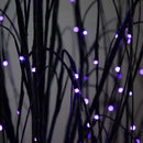6’ Pre-Lit Halloween Black Willow Artificial Tree with 160 Orange & Purple LED Lights