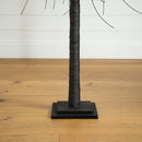 6’ Pre-Lit Halloween Black Willow Artificial Tree with 160 Orange & Purple LED Lights