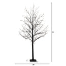 6’ Pre-Lit Halloween Deluxe Black Twig Artificial Tree with 156 Orange & Purple LED Lights