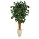 6’ Sakaki Artificial Tree with 1470 Bendable Branches in Decorative Urn