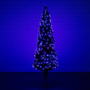 6' Slim Pre-Lit Fiber Optic Artificial Christmas Tree with 282 Colorful LED Lights