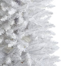 6’ Slim White Artificial Christmas Tree with 250 Warm White LED Lights and 743 Bendable Branches