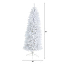 6’ Slim White Artificial Christmas Tree with 743 Bendable Branches
