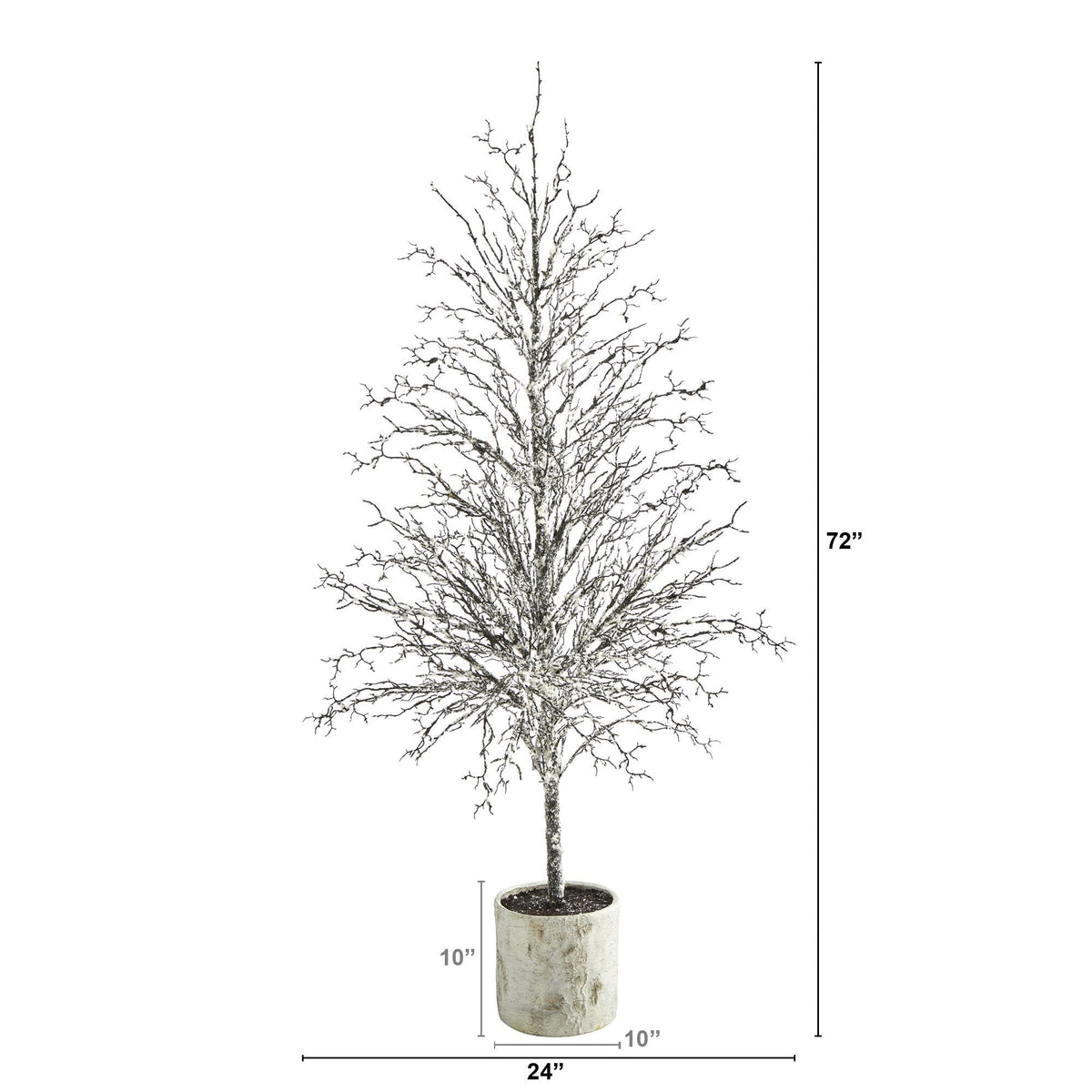 6’ Snowed Twig Artificial Christmas Tree in Decorative Planter, photo 2 of 4