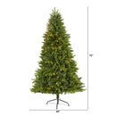 6' Sun Valley Fir Artificial Christmas Tree with 300 Clear LED Lights