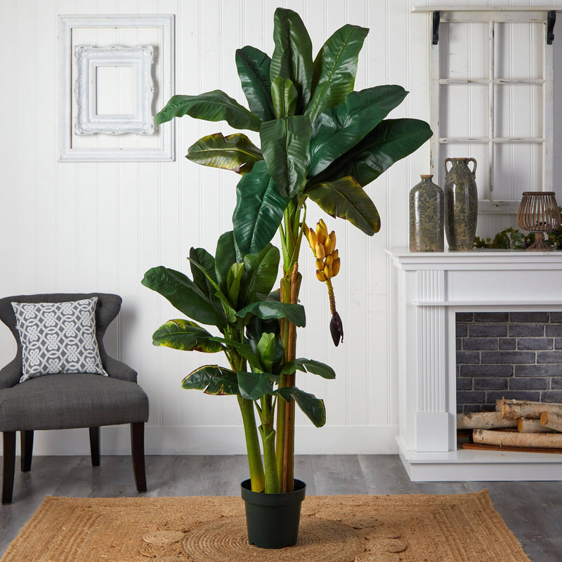 6' Triple Stalk Banana Silk Tree, photo 2 of 3