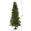 6' Victoria Fir Artificial Christmas Tree with 250 Multi-Color (Multifunction) LED Lights, Berries and 415 Bendable Branches