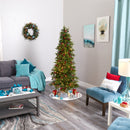 6' Victoria Fir Artificial Christmas Tree with 250 Multi-Color (Multifunction) LED Lights, Berries and 415 Bendable Branches