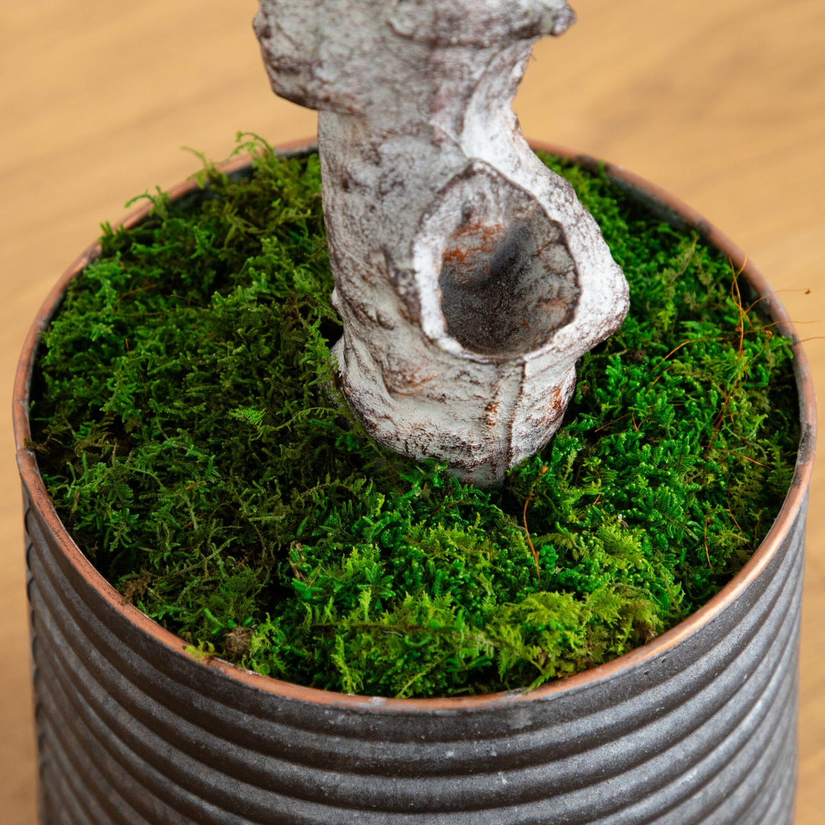 62” Olive Artificial Tree in Ribbed Metal Planter, photo 3 of 8
