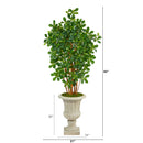 63” Black Olive Artificial Tree in Sand Finished Urn