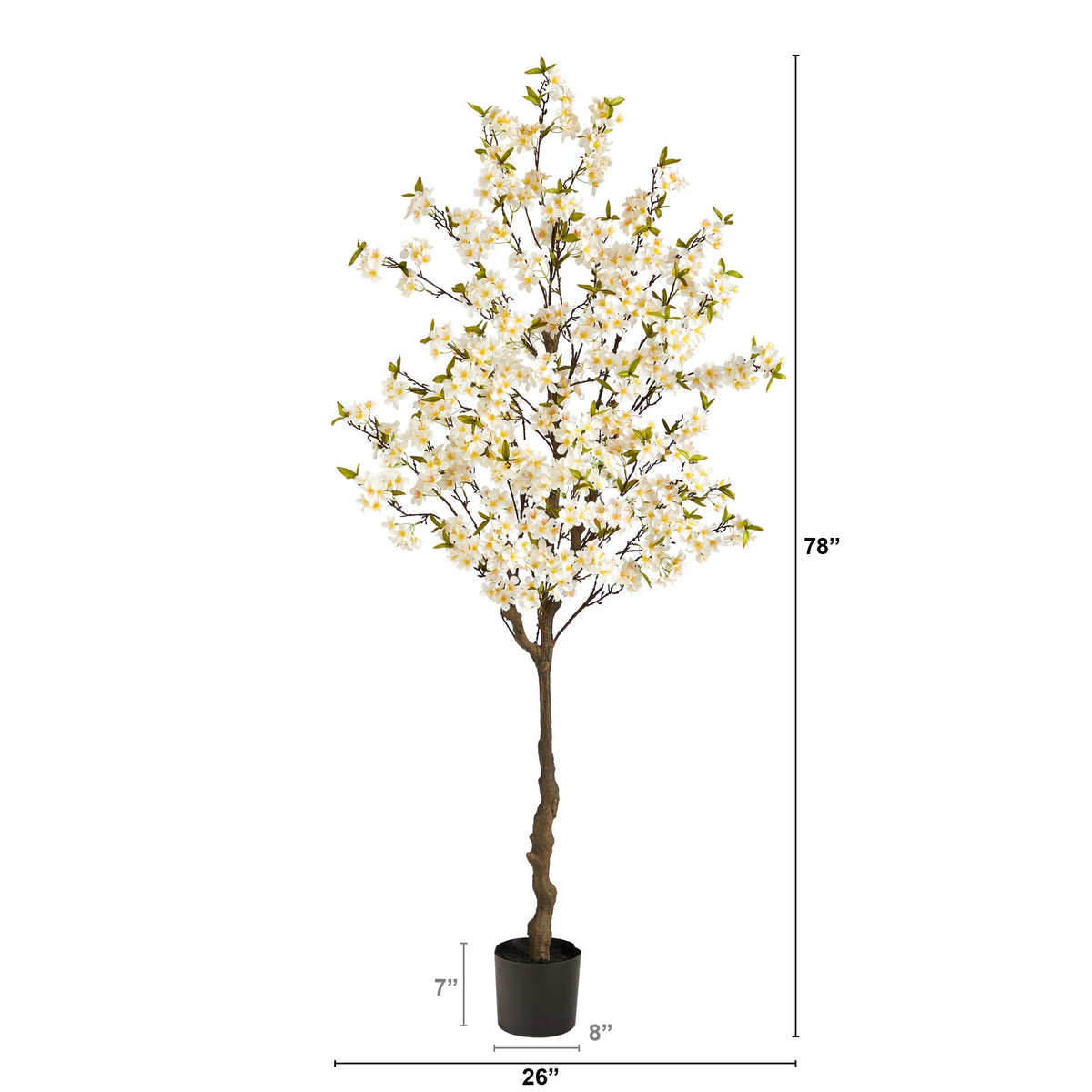 6.5’ Apple Flower Artificial Tree, photo 2 of 4
