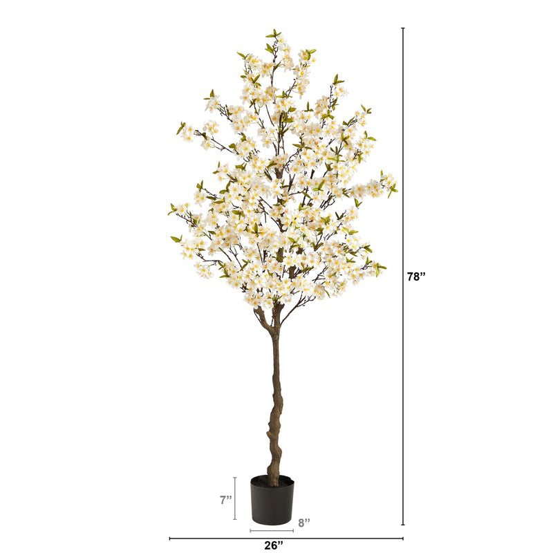 6.5’ Apple Flower Artificial Tree, photo 2 of 4