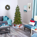 6.5' Big Sky Spruce Artificial Christmas Tree with 200 Clear Warm (Multifunction) LED Lights and 265 Bendable Branches