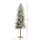 6.5’ Flocked Washington Alpine Artificial Christmas Tree with 250 White Warm LED Lights and 637 Bendable Branches