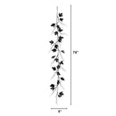 6.5' Pre-Lit Artificial Halloween Black Maple Garland with 48 Orange & Purple LED Lights