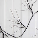 6.5' Pre-Lit Artificial Halloween Black Twig Garland with 48 Purple LED Lights