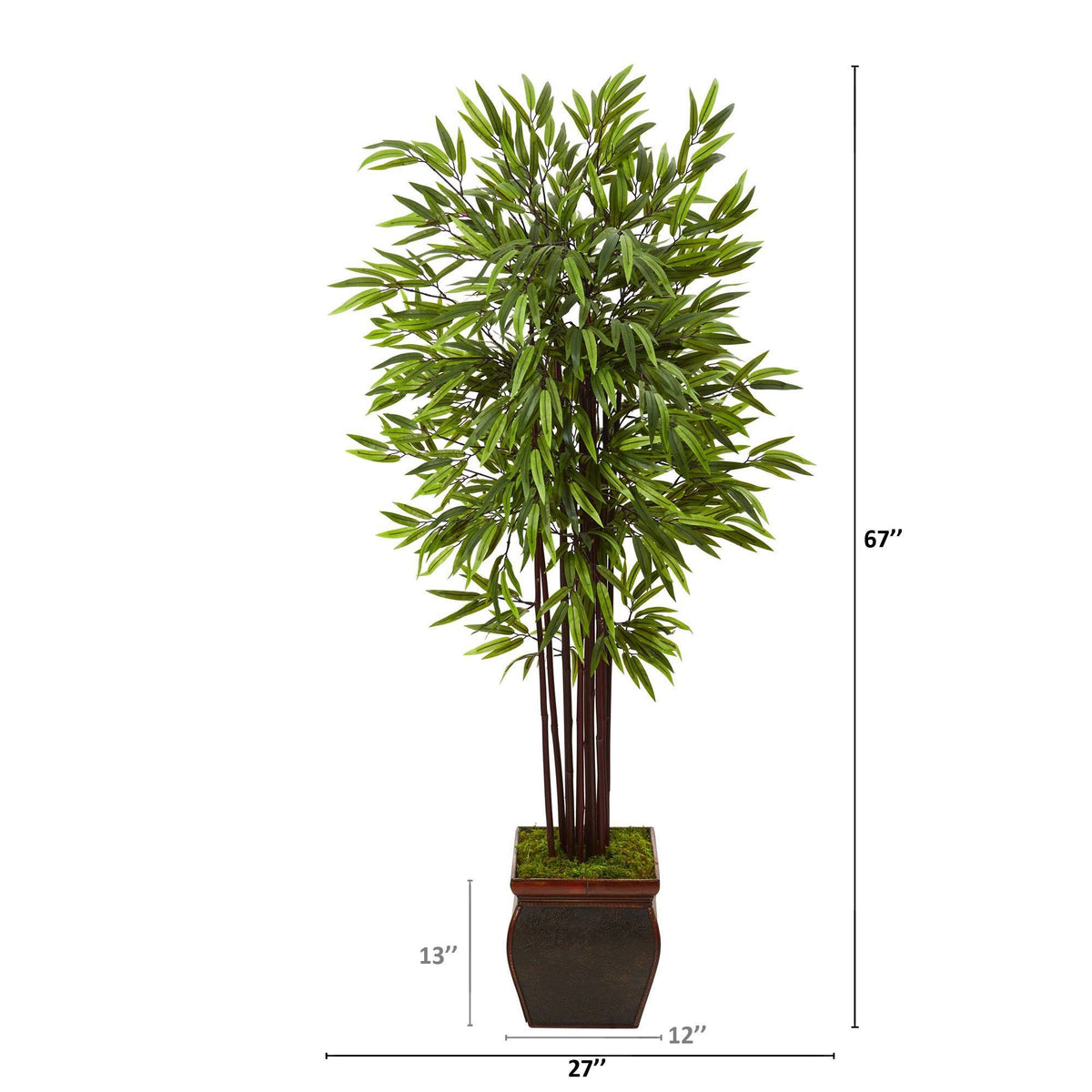 67” Bamboo Artificial Tree in Decorative Planter, photo 2 of 2