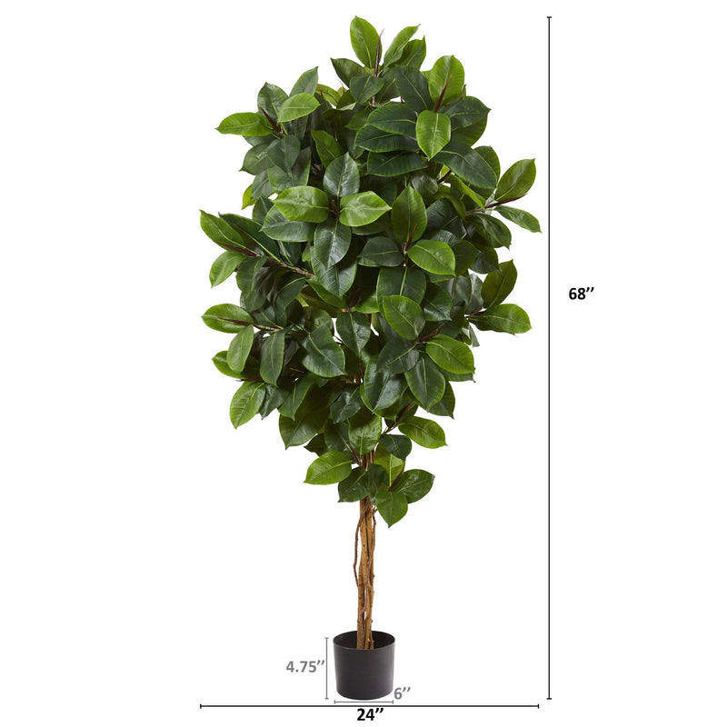 68” Rubber Leaf Artificial Tree, photo 2 of 2