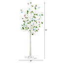 6' Pre-Lit Artificial Blooming Easter Egg Twig Tree with 24 Warm White LED Lights