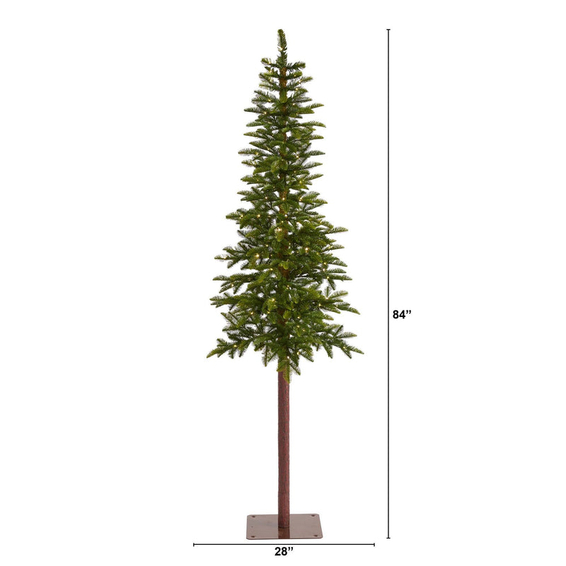 7’ Alaskan Alpine Artificial Christmas Tree with 150 Clear Microdot (Multifunction) LED Lights and 165 Bendable Branches, photo 2 of 8